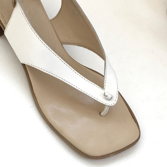 ETIENNE AIGNER Leather Sandals Low Block Heel Slingback Slip On Women’s Size 7.5 - Picture 2 of 16